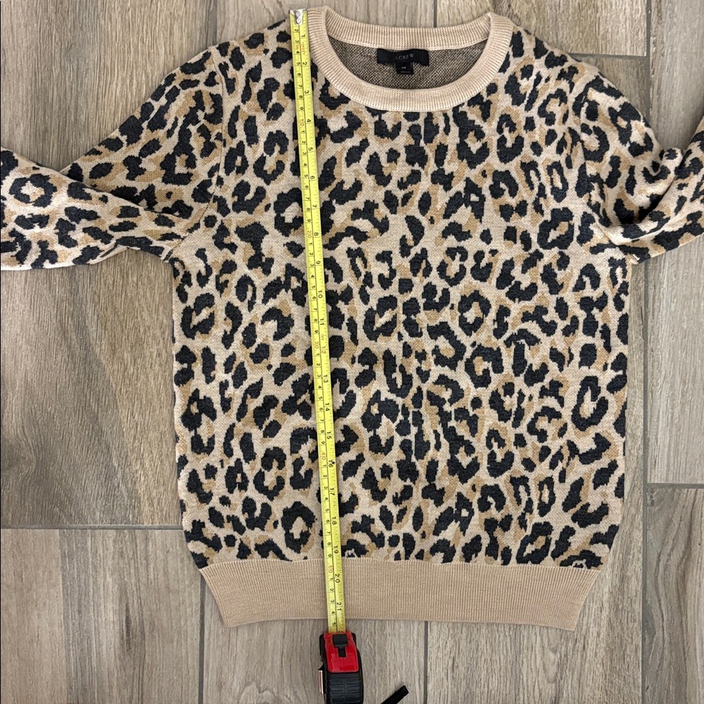 J. Crew Animal Print Sweater - Tan and Black - Picture 7 of 7